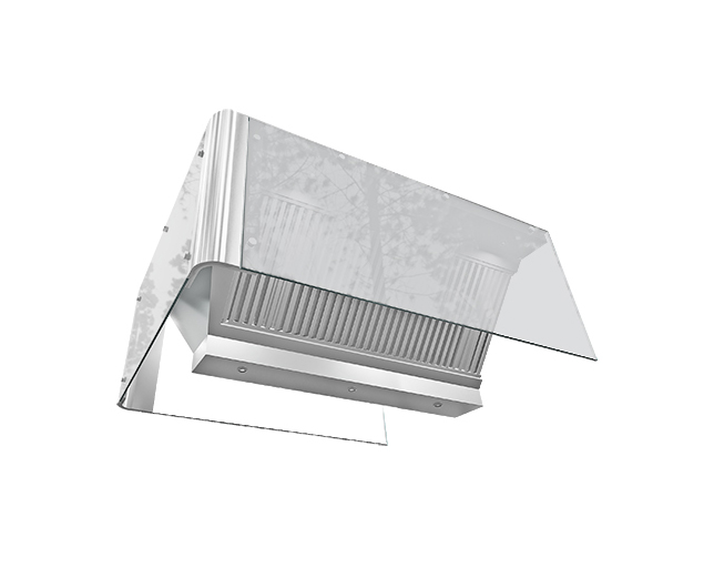 玻璃明檔煙罩 尺寸:1550x1300x900mm